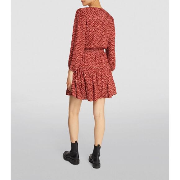 PAIGE Sandee Mini Day to Night Dress in Papaya Multi S - Picture 10 of 10